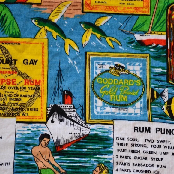 Vtg Barbados  Rum Tea Towel - Picture 4 of 7